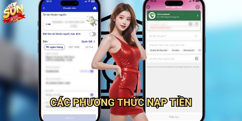 Nạp tiền Sunwin - Giao dịch nhanh chóng an toàn 2 Các phương thức nạp tiền